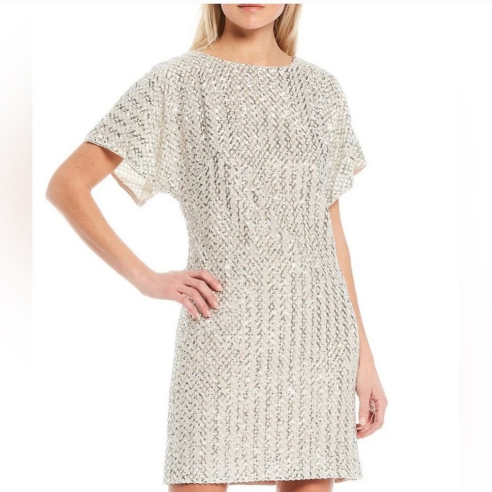 NWT Vince Camuto Sequin Shift Mini Dress